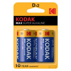 Pilas Súper Alcalinas LR20-Pack de 2